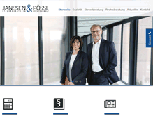 Tablet Screenshot of janssen-poessl.de